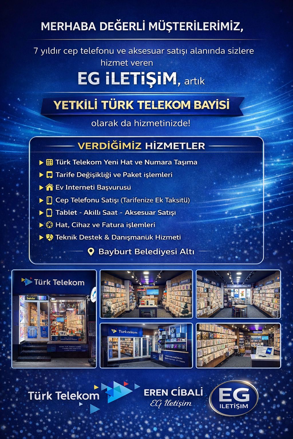 EG İletişim Bayburt Mağaza İç Görünüm